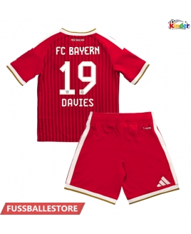 Günstige Bayern Munich Alphonso Davies #19 Heimtrikotsatz Kinder 2026-27 Kurzarm (+ Kurze Hosen)